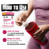 Old School Labs Creatine Powder for Women on gym equipment