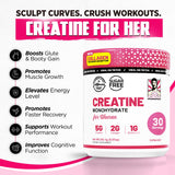 Old School Labs Creatine Powder for Women side view with scoop