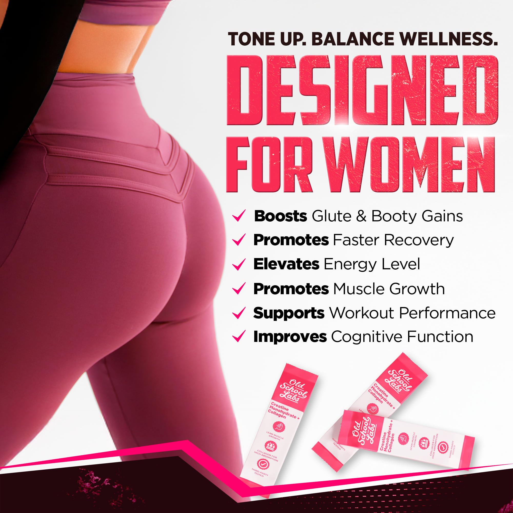Old School Labs Creatine Powder Stick Packs packaging