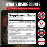 Old School Labs Vintage Build BCAA Powder ingredients list