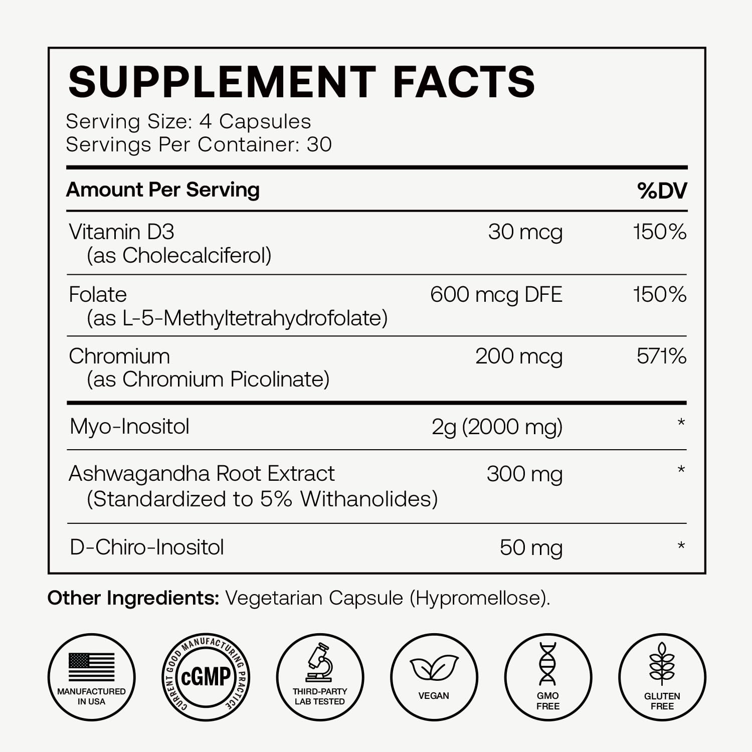 Olenphogy Inositol Supplement 40:1 Ratio on a wooden table