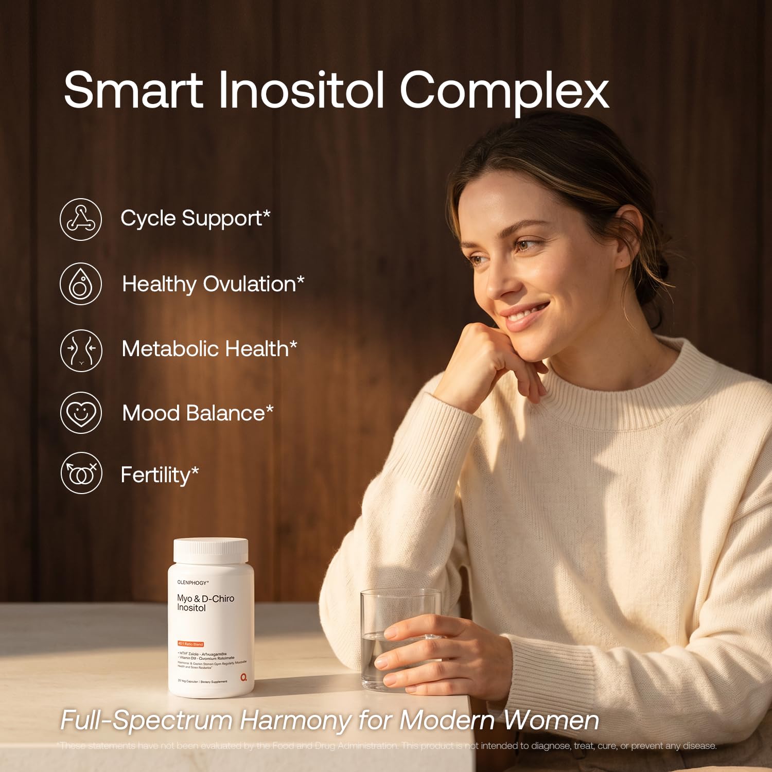 Olenphogy Inositol Supplement 40:1 Ratio side view