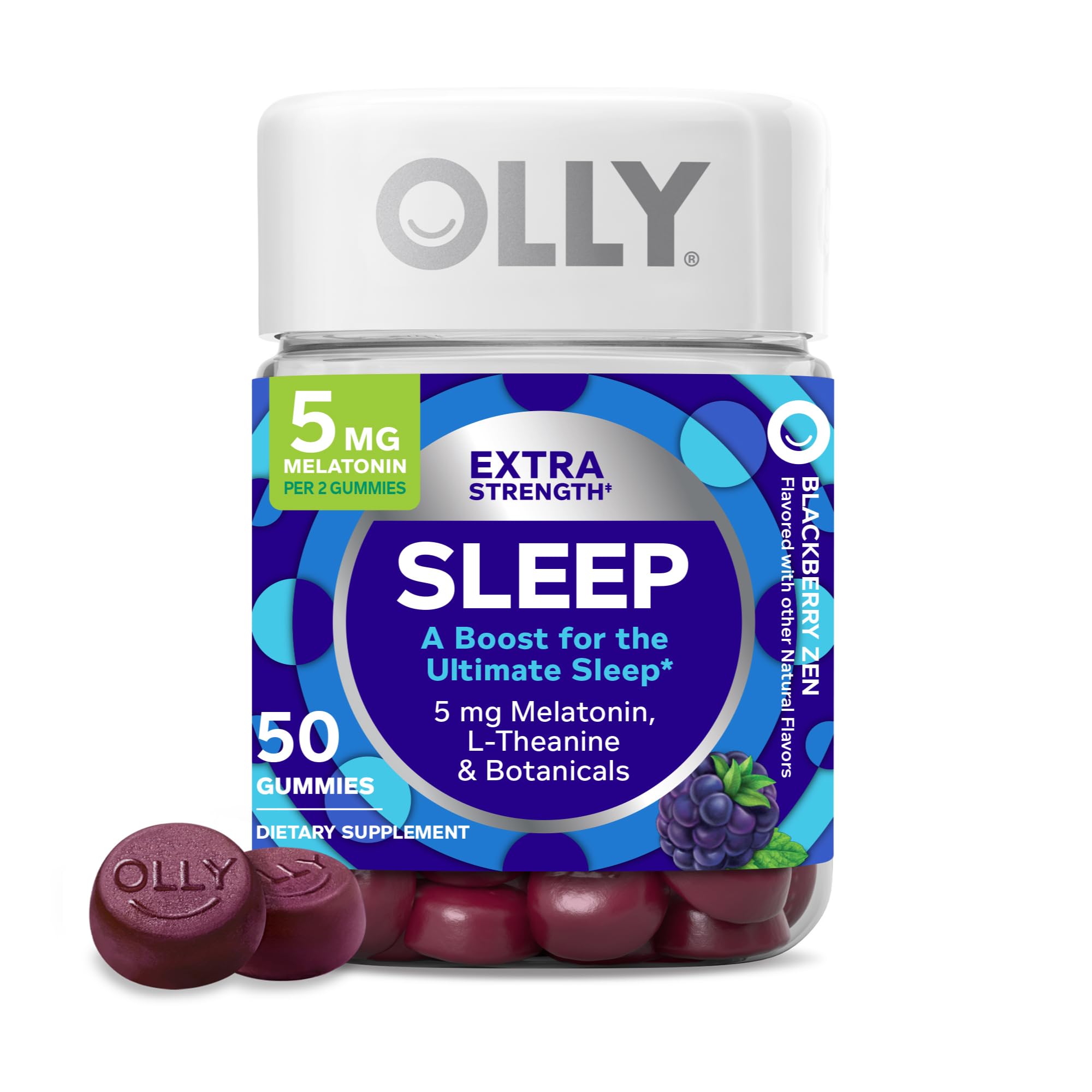 OLLIE Extra Strength Sleep Gummies 50 Count front view