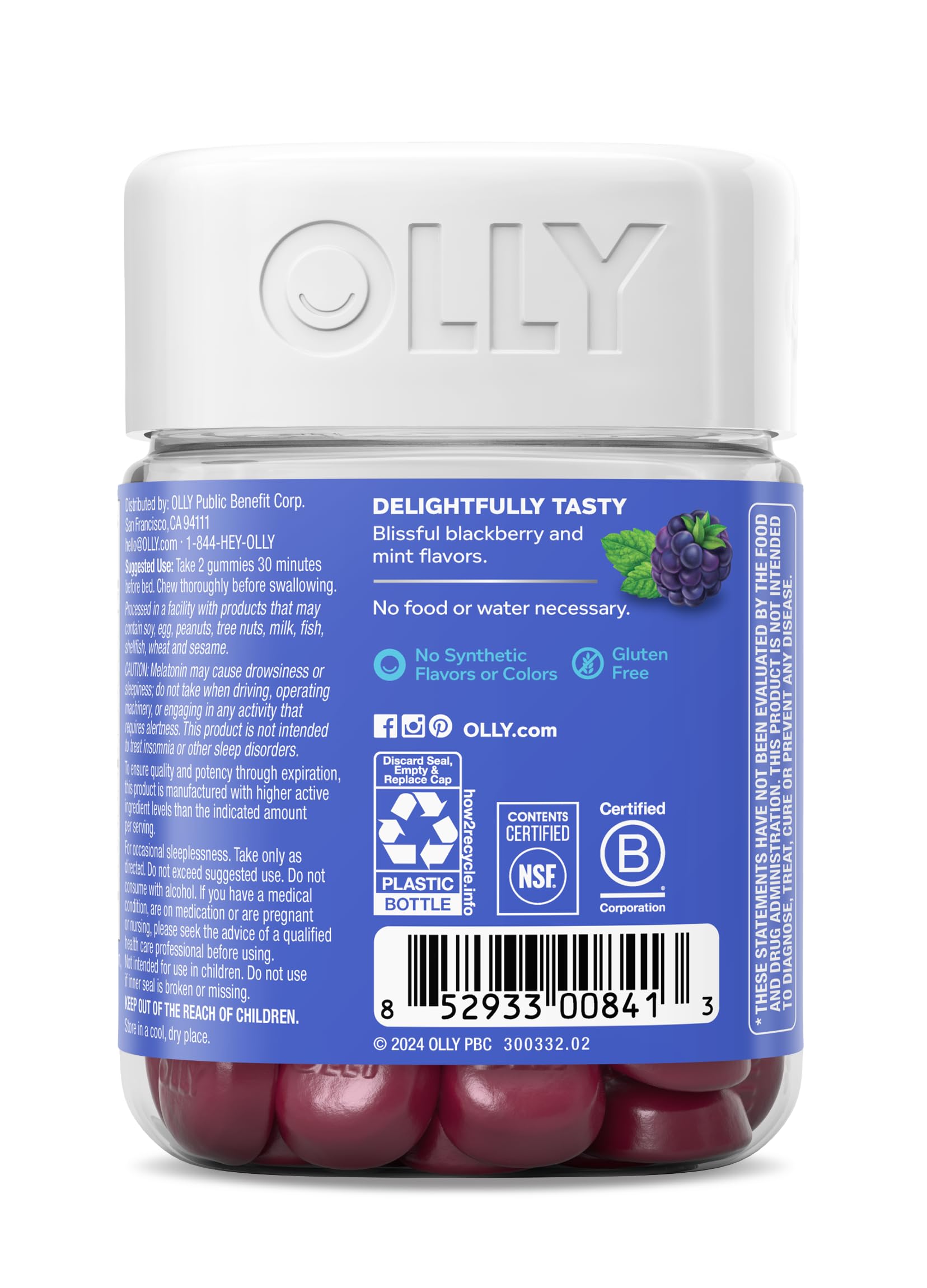OLLIE Extra Strength Sleep Gummies on a wooden table