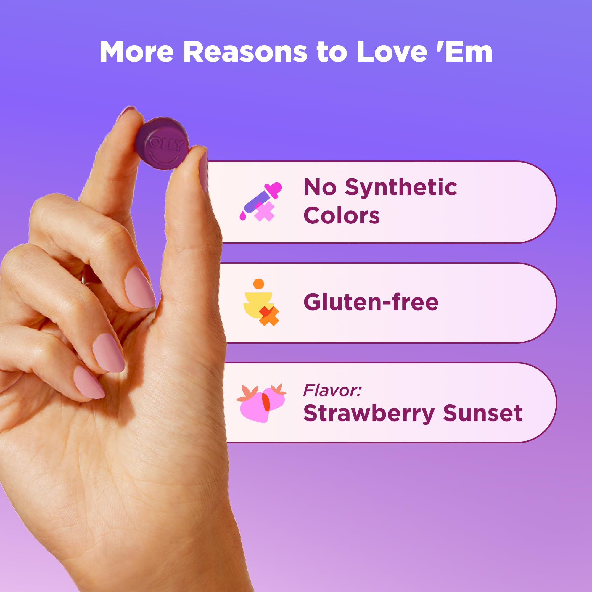 OLLIE Maximum Strength Gummies with ingredients