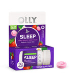 OLLIE Sleep Fast Dissolve Melatonin Tablets front view, pink packaging