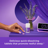 OLLIE Sleep Fast Dissolve Melatonin Tablets side view showing dosage details