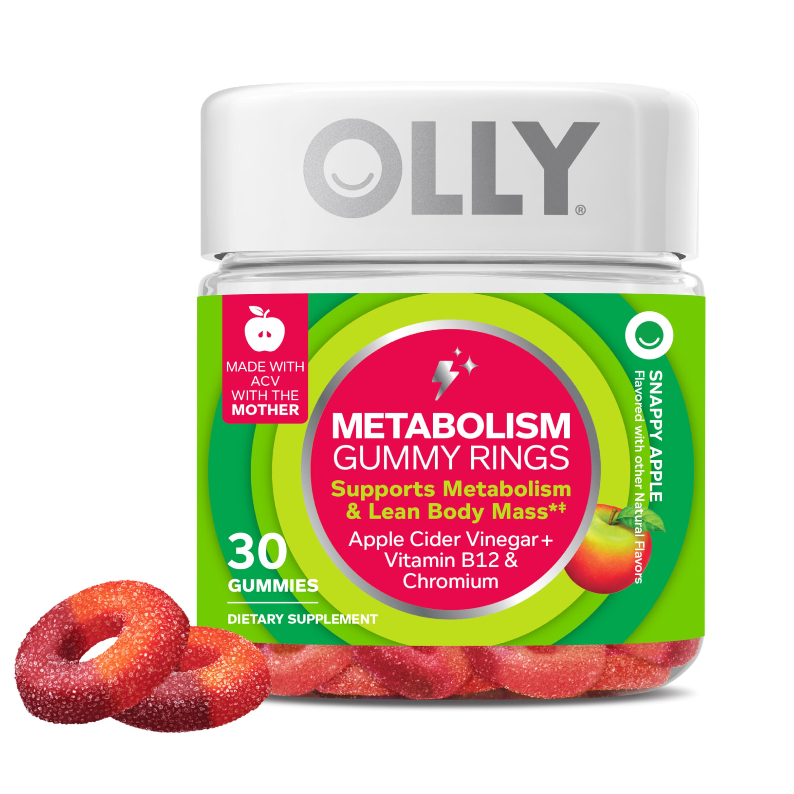OLLy a balanced routine Gummy Rings front view packaging