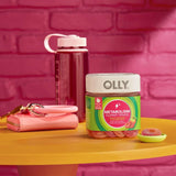 OLLy a balanced routine Gummy Rings in a bowl with fresh apples