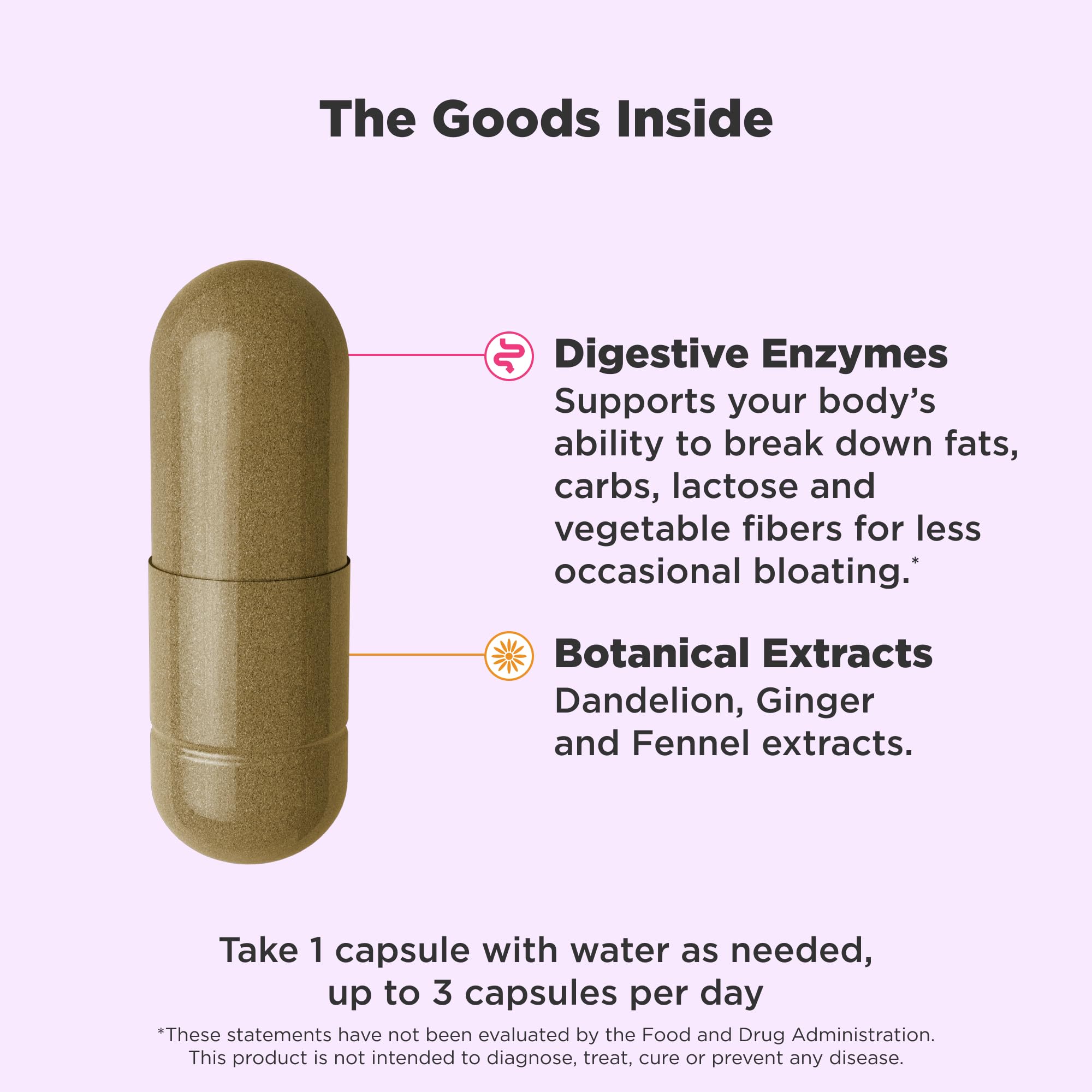 OLLY Beat the Capsules back view with ingredient list