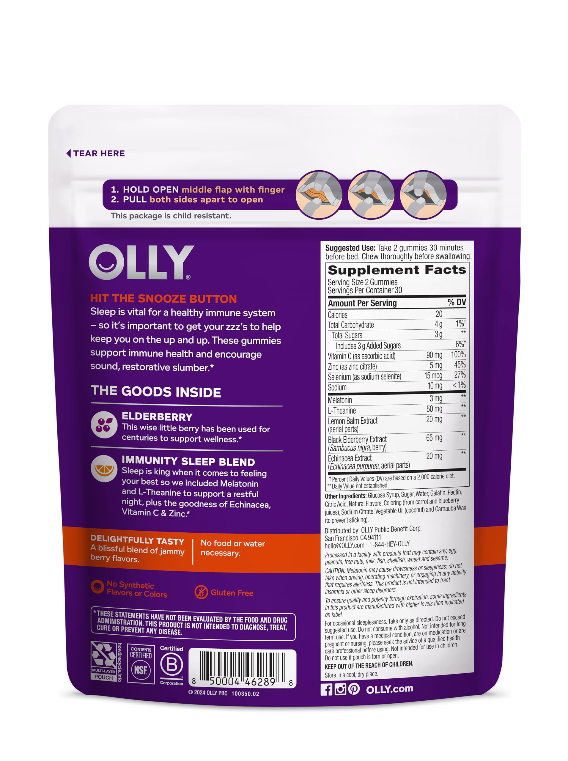OLLY daily wellness Sleep Gummies lifestyle scene