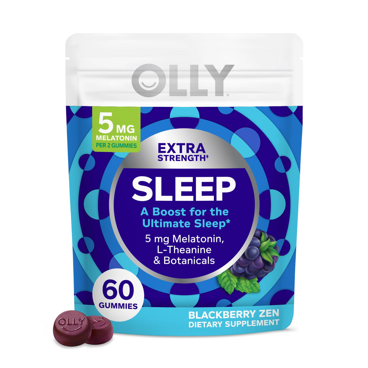 OLLY Extra Strength Sleep Gummies bottle front view