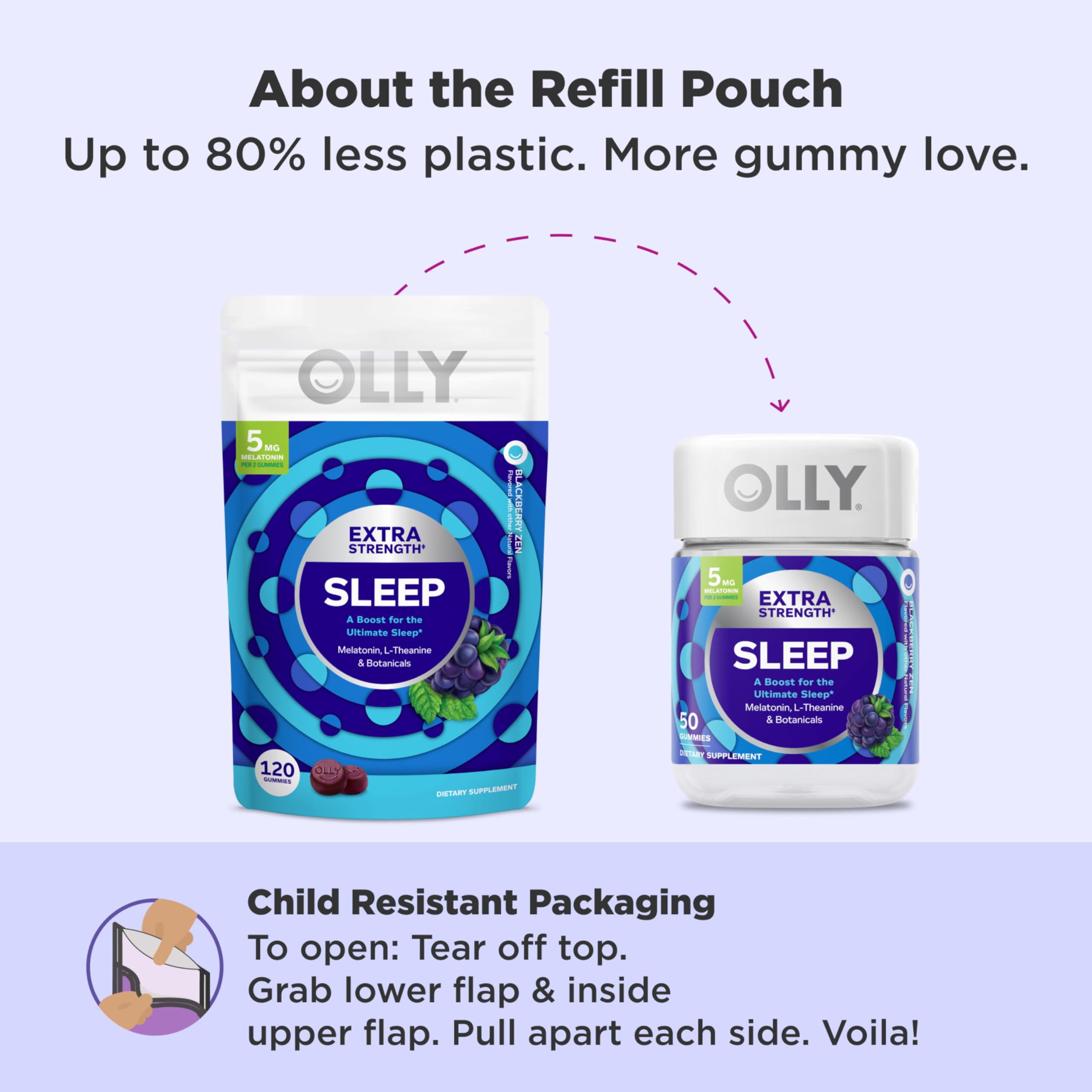 OLLY Extra Strength Sleep Gummies in a bowl