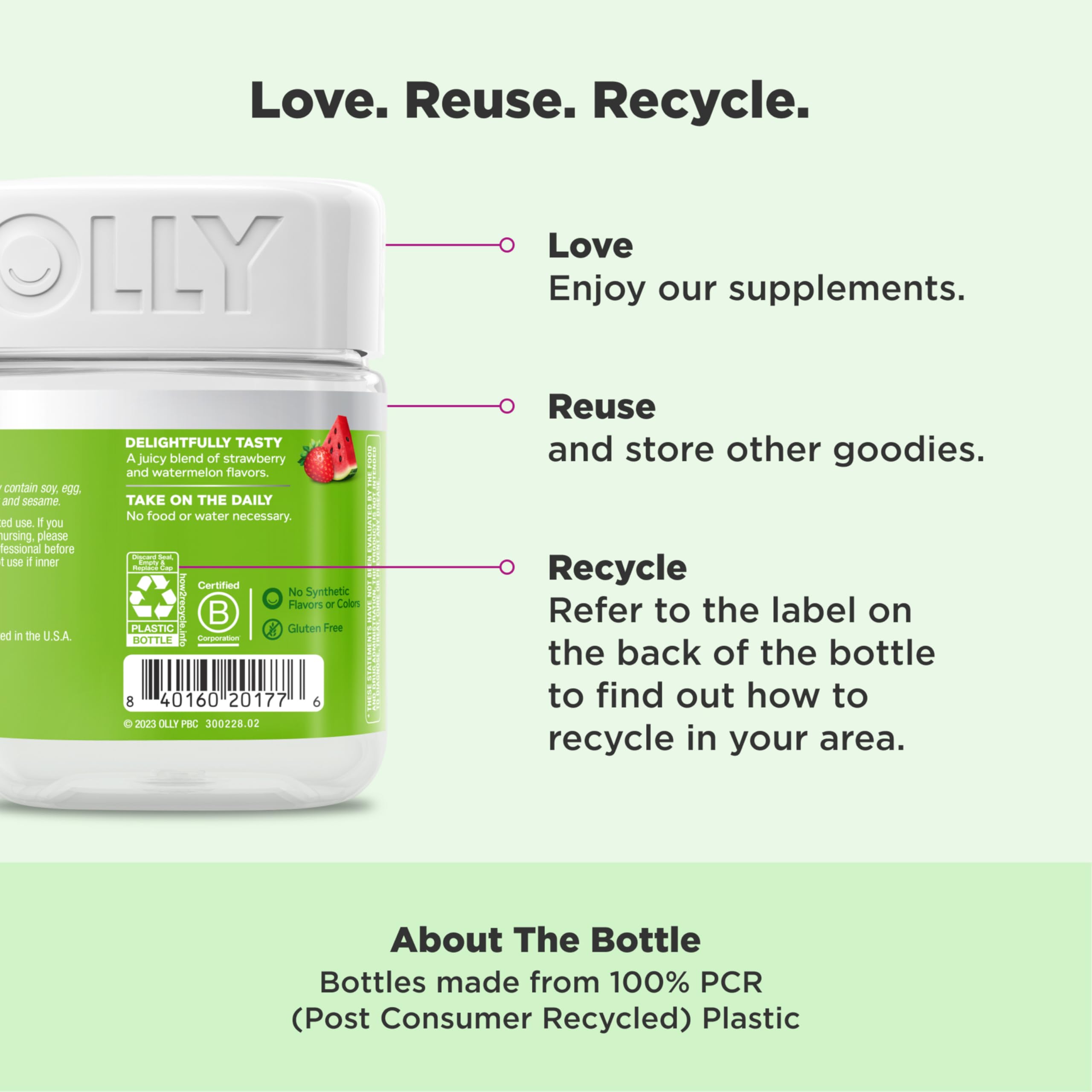 OLLy Fiber Gummy Rings nutritional information