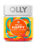 OLLY Hello Happy Gummy Worms front view with packaging