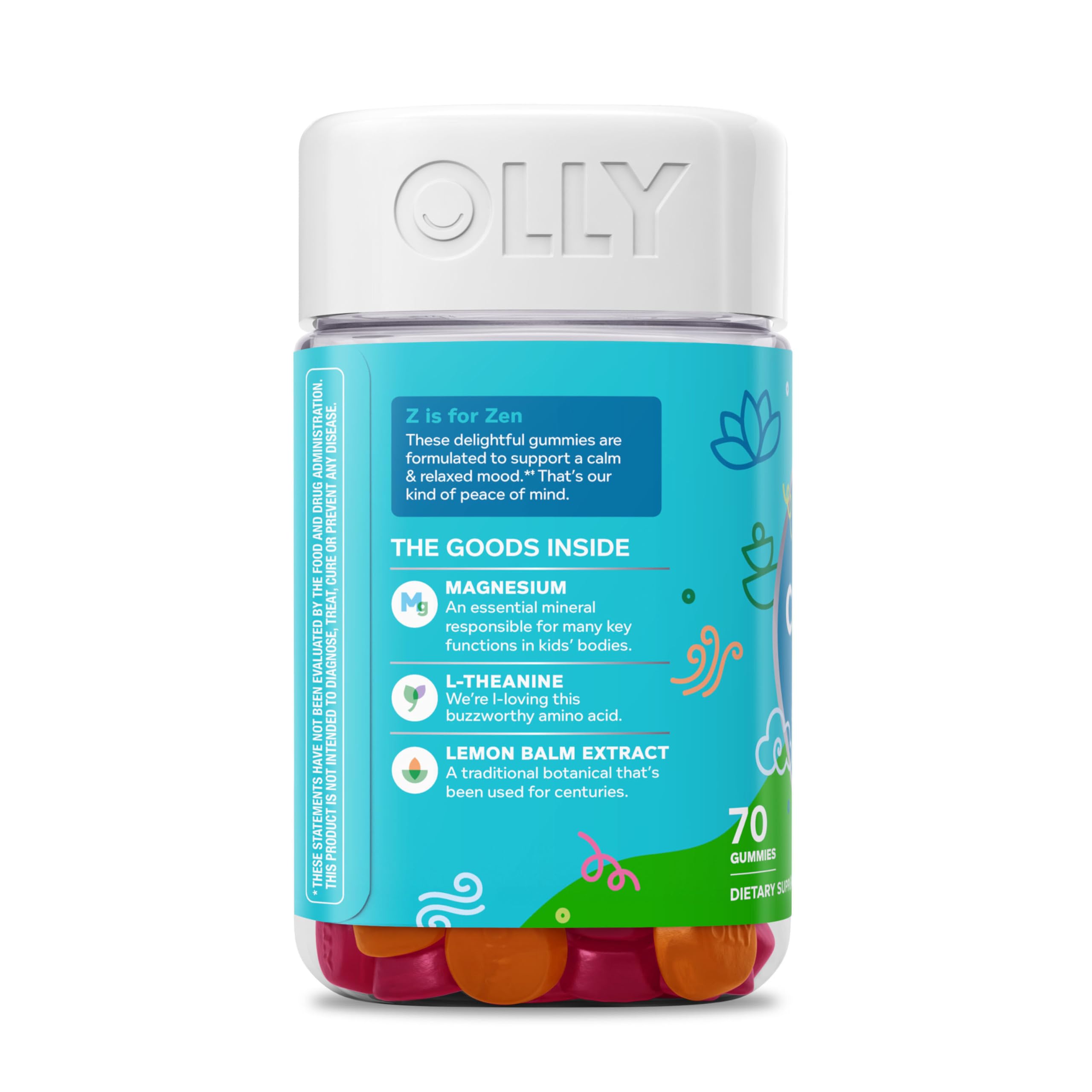 OLLY Kids Chillax Gummies lifestyle scene with children enjoying the gummies