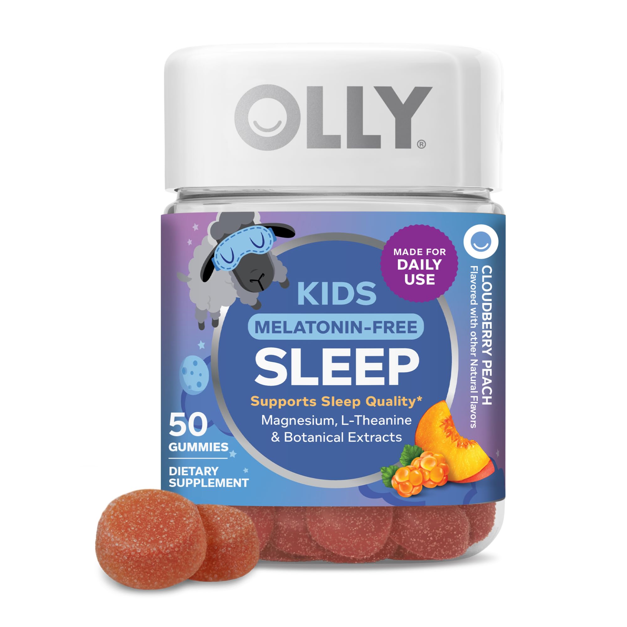 OLLY Kids Melatonin Free Sleep Gummies bottle front view