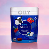 OLLY Kids Sleep Gummies opened with gummies visible