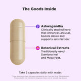 OLLY Lovin’ Libido Ashwagandha capsules in a hand