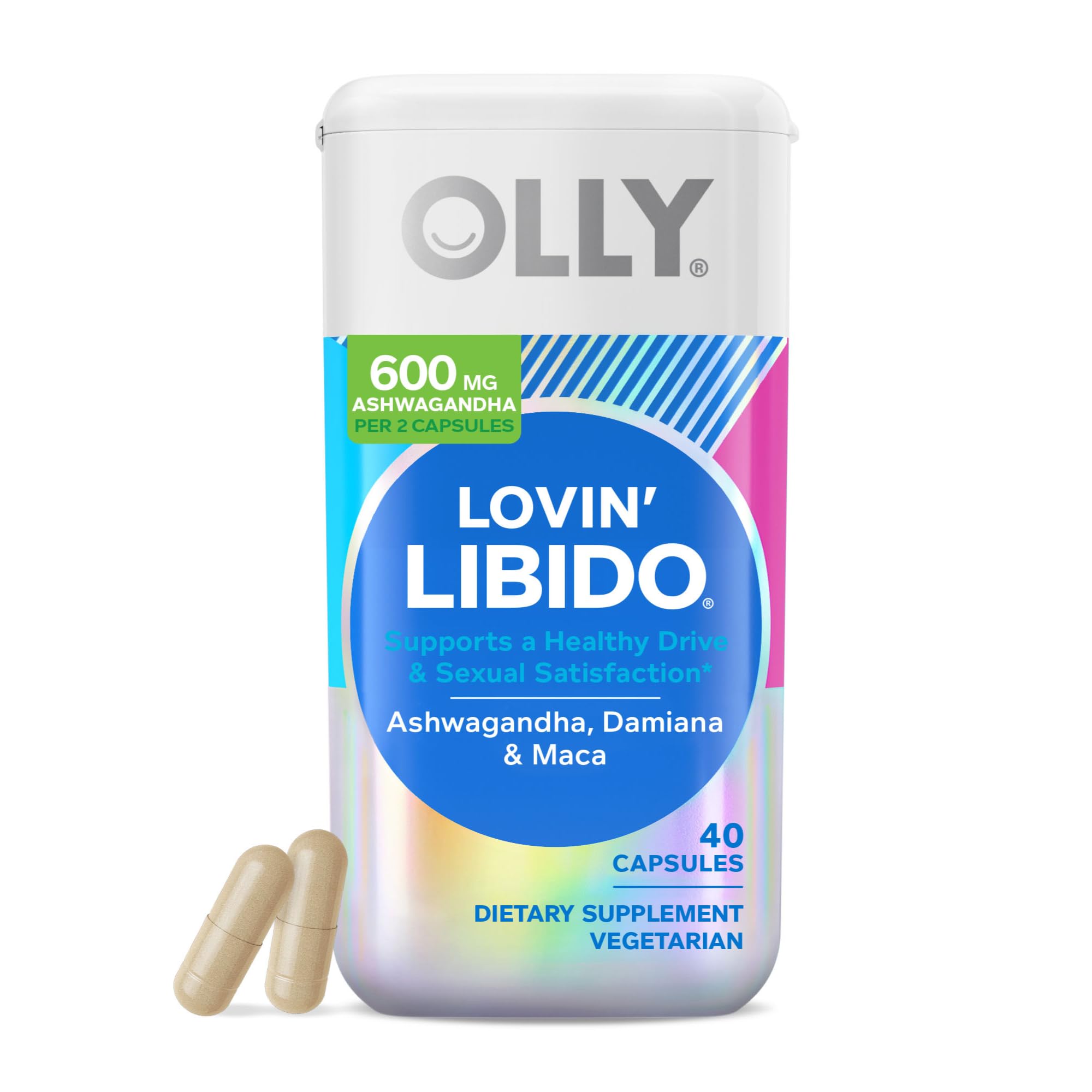 OLLY Lovin’ Libido Ashwagandha supplement bottle front view