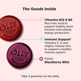 OLLY Men's Multi Gummies bottle showing nutritional information