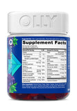 OLLY Men's Multi Gummies bottle with a measuring spoon