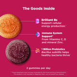 OLLY Multi + Probiotic Gummies ingredients list on the packaging