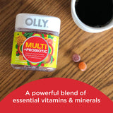 OLLY Multi + Probiotic Gummies tropical flavour gummies close-up