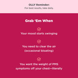 OLLY Period Hero Gummies nutritional information label