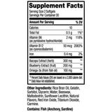 OLLY Ultra Strength Brain Softgels with fresh blueberries