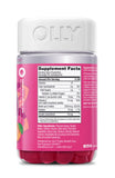 OLLY Undeniable Beauty Gummies with a close-up of the ruby red grapefruit flavour