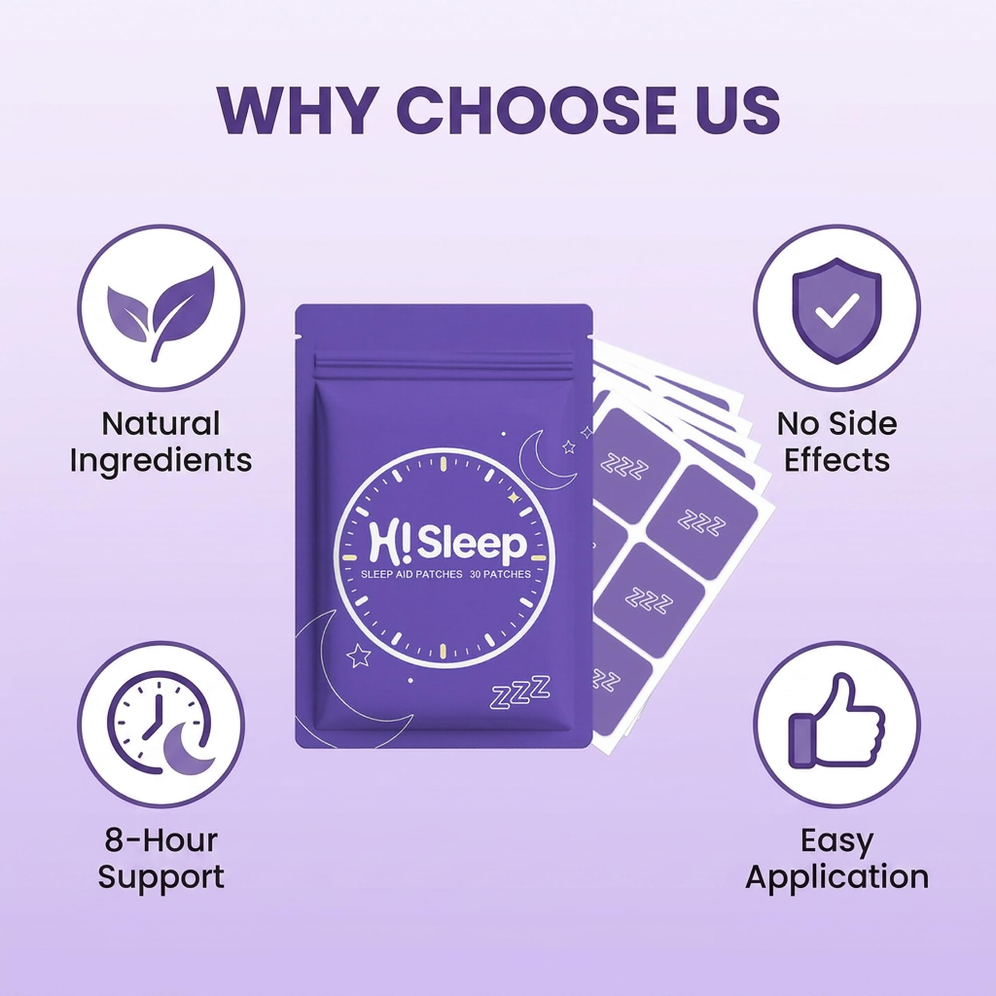 OLNUITEXL Melatonin Sleep Patches ingredients list