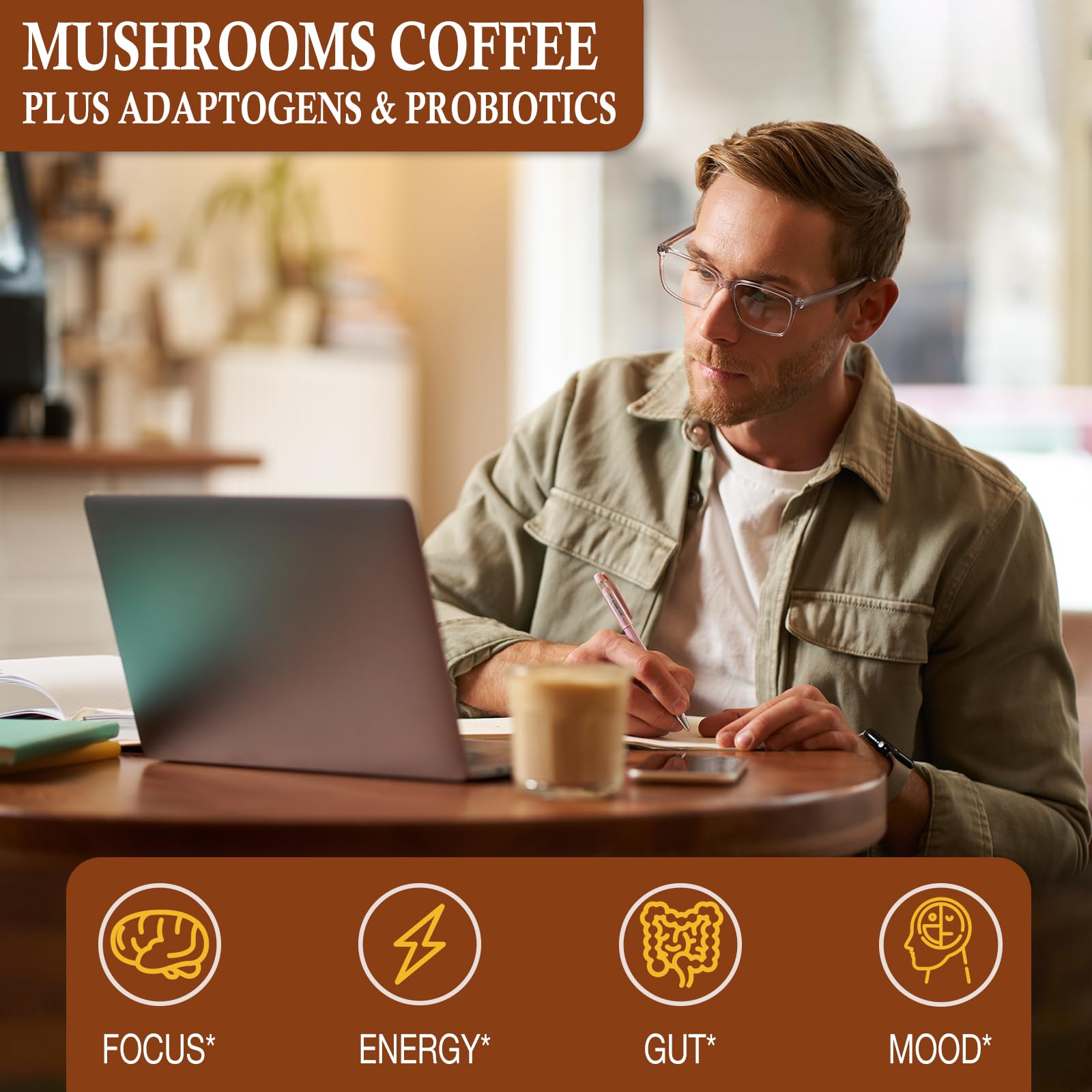 OLOBIO 11 Mushroom Coffee Blend 150g side view
