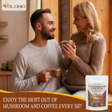 OLOBIO 11 Mushroom Coffee Blend served with milk