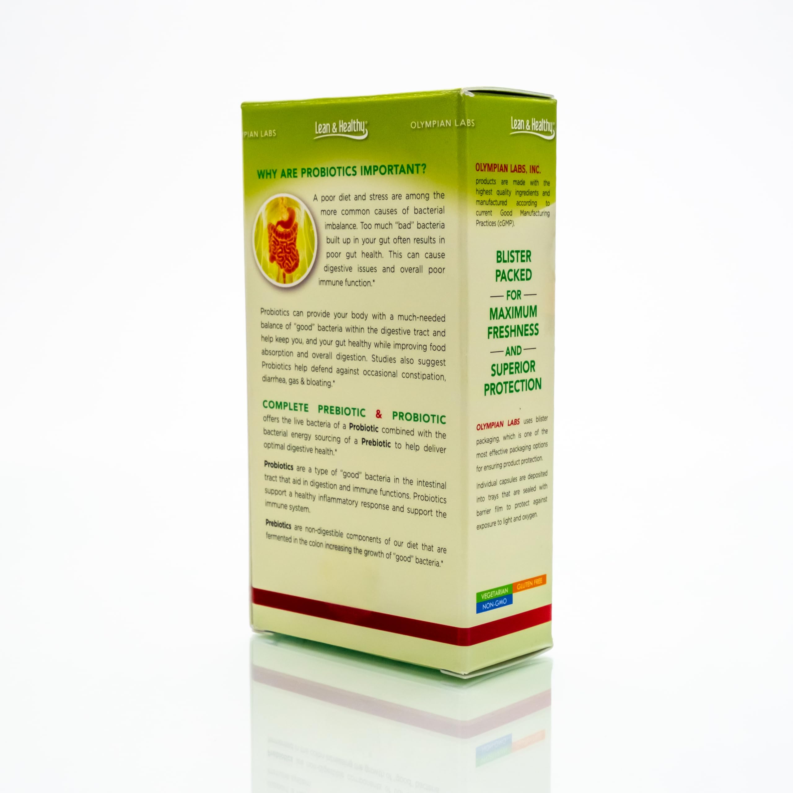 Olympian Labs Complete Prebiotic and Probiotic with a measuring spoon