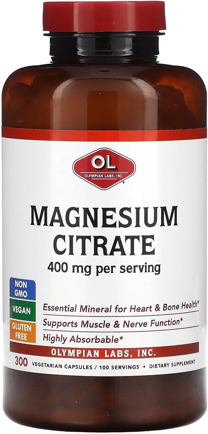 Olympian Labs Magnesium Citrate 300 Capsules front view