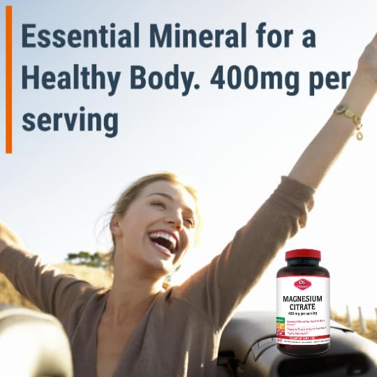 Olympian Labs Magnesium Citrate capsules on a wooden table