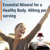 Olympian Labs Magnesium Citrate capsules on a wooden table