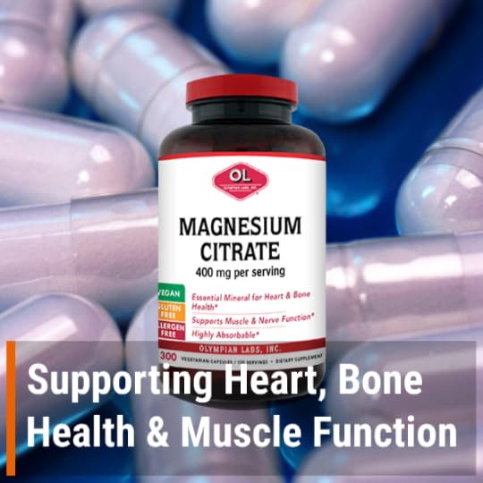 Olympian Labs Magnesium Citrate capsules with measuring spoon