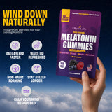 Olyvo Labs Melatonin Gummies displayed on a wooden table