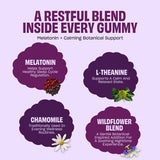 Olyvo Labs Melatonin Gummies packaging with mixed berry flavour