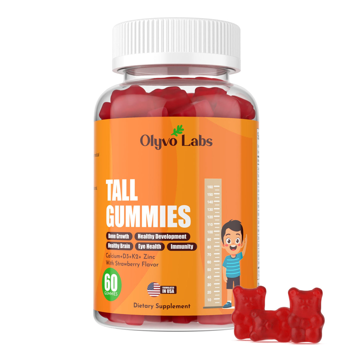 Olyvo Labs Multivitamin Gummies for Teens & Kids front view