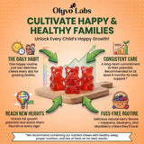 Olyvo Labs Multivitamin Gummies on a table with fresh fruits