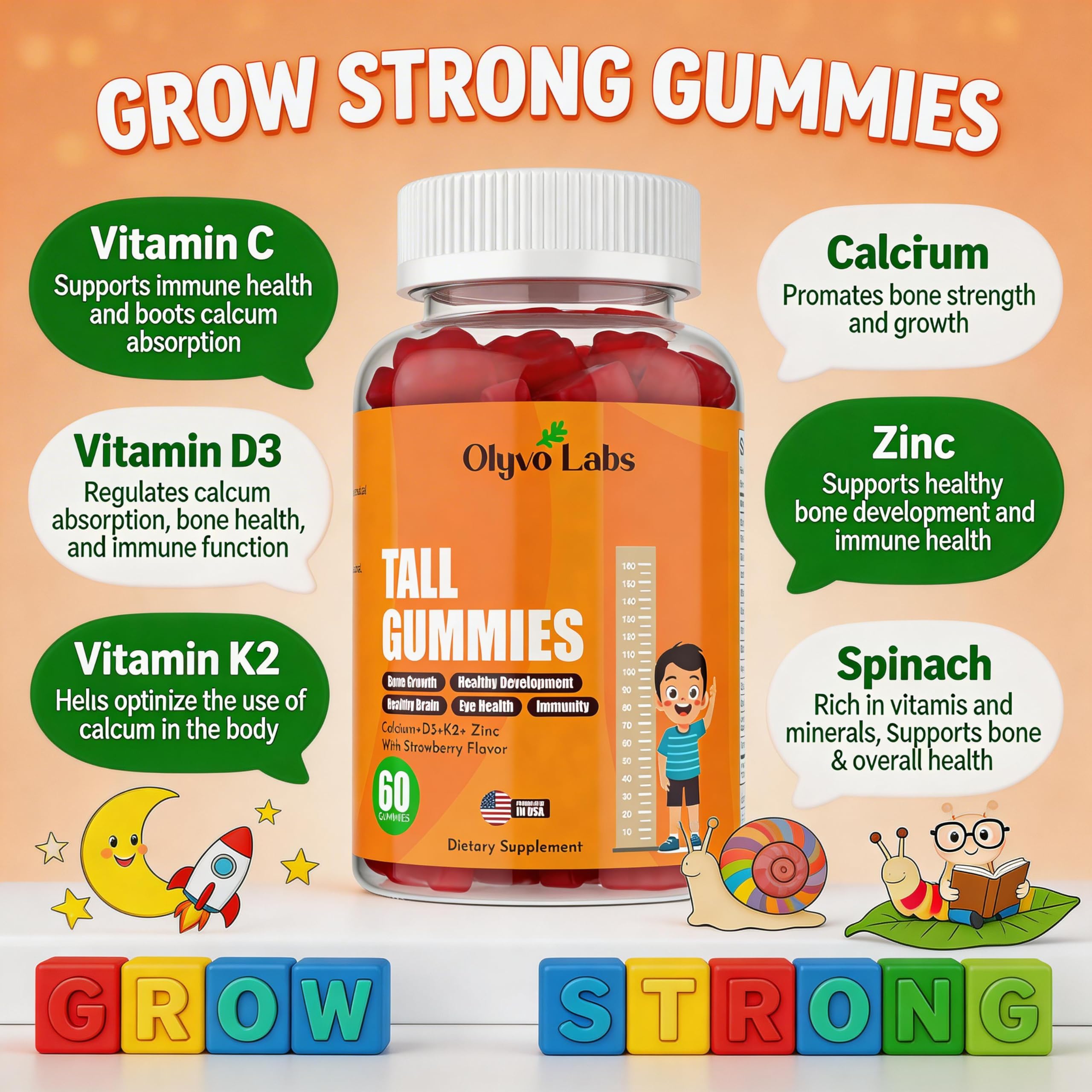 Olyvo Labs Multivitamin Gummies packaging side view