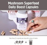 OM MUSHROOM SUPERFOOD Chaga Mushroom Capsules ingredients close-up