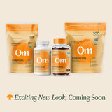OM MUSHROOM SUPERFOOD Cordyceps Mushroom Capsules bottle side view