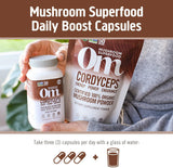 OM MUSHROOM SUPERFOOD Cordyceps Mushroom Capsules packaging