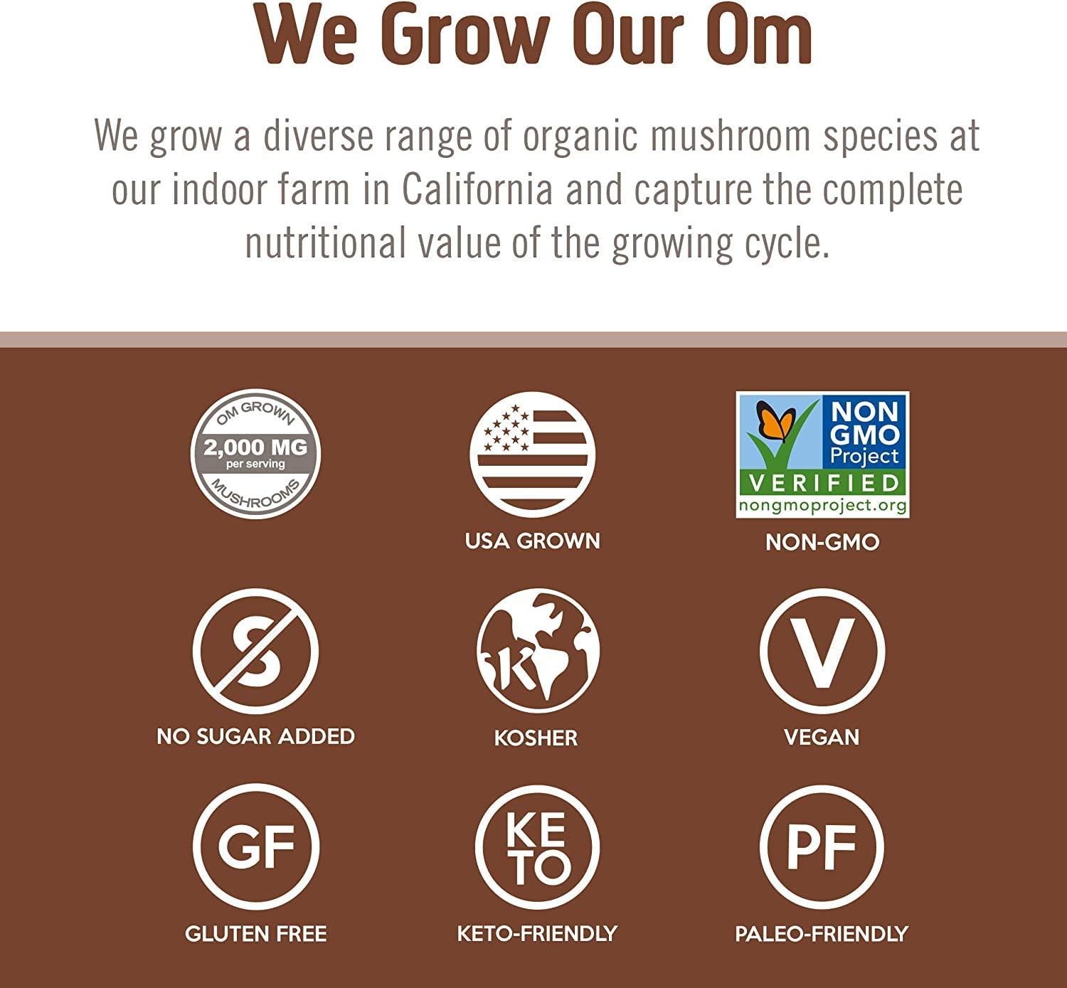 OM MUSHROOM SUPERFOOD Cordyceps Mushroom Capsules with water glass