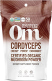 OM MUSHROOM SUPERFOOD Cordyceps Mushroom Powder front view