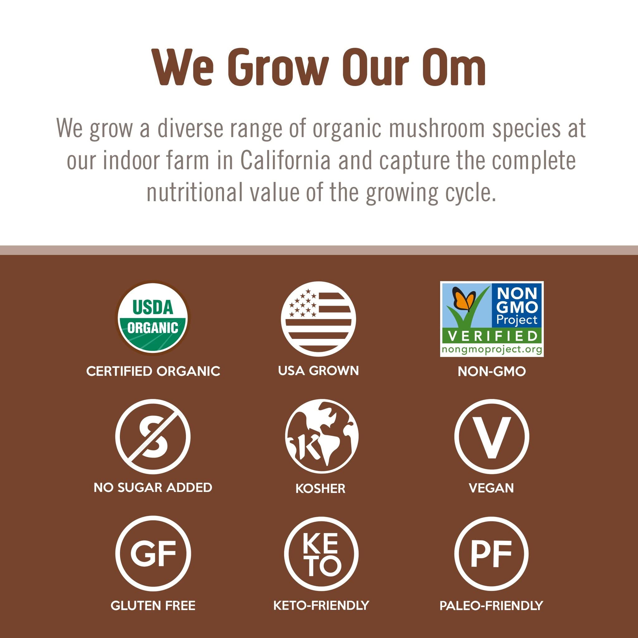 OM MUSHROOM SUPERFOOD Cordyceps Mushroom Powder in a bowl